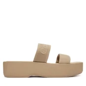 Natikači Calvin Klein Flatform Sndl Webbing HW0HW02878 Bež