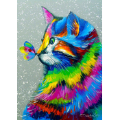 Enjoy - Puzzle Bright Cat and Butterfly - 1 000 kosov