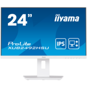 IIYAMA Monitor 24 WHITE, ETE IPS-panel, 1920x1080, 13cm Height Adj. Stand, Pivot, 250cd/m2, Speakers, VGA, HDMI, DisplayPort, 4ms, USB-HUB (23,8 VIS)