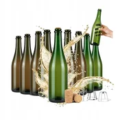 shumee 10x steklenica za šampanjec, jabolčnik, vino 0,75 barve aglomerirane plute