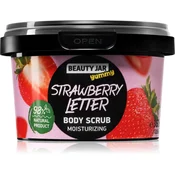 Beauty Jar Yummy Strawberry Letter nežni piling z vlažilnim učinkom 360 g