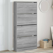 Ormaric za cipele s 4 ladice siva boja hrasta 80x21x163,5 cm