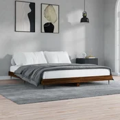 shumee vidaXL Posteljni okvir rjav hrast 200x200 cm material na osnovi lesa