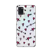 Silikonska maska za Samsung A217F Galaxy A21s Heart Pattern Print Skin providna
