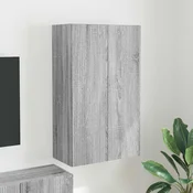 vidaXL TV stenska omara Siva Sonoma 59,5 x 31 x 100 cm Konstruiran les