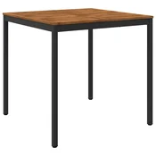 vidaXL Vrtni Bar Miza Naravna in črna 110 x 108,5 x 105 cm
