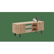 shumee Focus loft RTV omarica 135 cm - dekor ribja kost - hrast craft