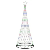 Vidaxl LED božično drevesce večbarvno 250 cm Kovina