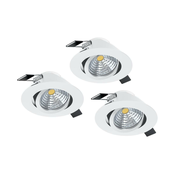 Eglo 33391 - KOMPLET 3xLED prigušiva svetiljka SALICETO 3xLED/6W/230V bela