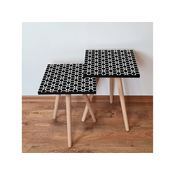 Hanah Home Sklapajuci Stocic 2 Komada 2SHP395 - Belo