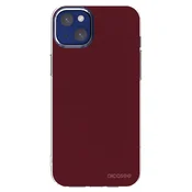 Silikonski prozorni ovitek za Apple iPhone 14 Plus - Burgundy red