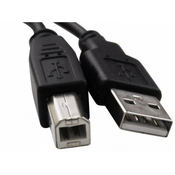 X WAVE USB kabl za štampace/USB 2.0 (tip A - muški) - USB 2.0 (tip B) /dužina 1.8m/crna/poli bag