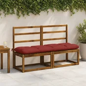 vidaXL Blazina za klop VIANEN 100% poliester Rdeča 150 x 40 x 12 cm