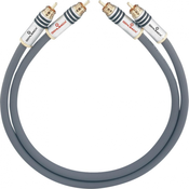 Oehlbach Cinch avdio priključni kabel [2x cinch vtič - 2x cinch vtič] 0.50 m antracitna pozlačeni kontakti Oehlbach NF 14 MASTER