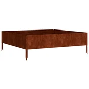 Vidaxl Vrtna visoka greda 100x100x33,5 cm corten jeklo
