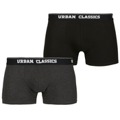 Moške boksarice (set 2 kosov) URBAN CLASSICS - TB1277 - črna/oglje