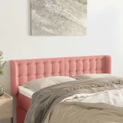 Vidaxl vidaXL Vzglavje s krilci roza 147x16x78/88 cm žamet