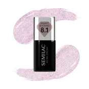 Semilac Smart Extend bleščeči hibridni lak za nohte v nežno roza barvi št. 806 7 ml