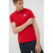 Pamucna polo majica Rossignol boja: crvena, jednobojni model