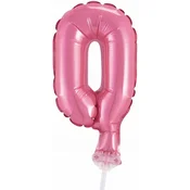 GoDan Folija balon za torto, številka 0, roza, 1 kos.