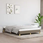 Okvir za krevet bez madraca smedesivi 140 x 190 cm od tkanine