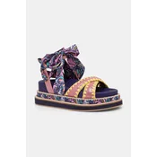 Kurt Geiger London sandali s platformo ženski Orson Cross Scarf Sdl