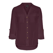 VERO MODA Bluza VMBUMPY  vinsko rdeča