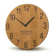Flexistyle Lesena stenska ura NATUR 30cm