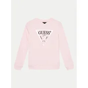 GUESS Majica  roza / magenta / črna