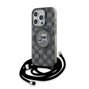 shumee Ovitek Karl Lagerfeld MagSafe črne barve za iPhone 15 Pro