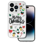 Clear Case Chiristmas za iPhone 15 - prozoren