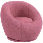 Homestar Lounge stol z vrtljivim mehkimi naslonjali 60x56x48 cm roza