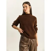 Bianco Lucci Pulover Pullover temno rjava