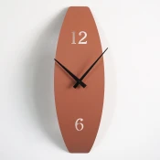 WALLXPERT APS137MWR Dekorativni metalni zidni sat, Bordo