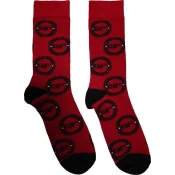 Kiss Nogavice Buzzsaw Logo Pattern Red 39-45