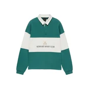 Pull&Bear Majica smaragd / bela