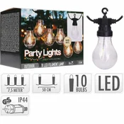 ProGarden LED-veriga PARTY z 10 žarnicami, dolžina 7,5 m