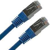 Kabel LAN FTP, Cat.5e, RJ45 moški - RJ45 moški, 5 m, zaščiteni, modri, iz čistega bakra, varčen