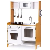 ECO TOYS Drvena kuhinja za decu Multimedia, Bela