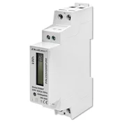Qoltec enofazni elektronski števec | Števec energije za DIN letev | 230 V | LCD | 1P | Tanek