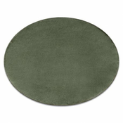eoshop Pralna okrogla preproga POSH Shaggy, plišasta, debela, nedrseča, zelena ( - Velikost: krog 60 cm)