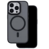 Onasi Silikonski ovitek MagSafe za iPhone 16 - prozorno črn