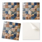 shumee Samolepilne PVC stenske ploščice z mozaikom in kamnitimi vzorci 4x50x50 cm