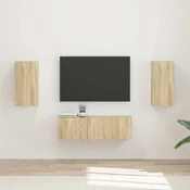 Set zidnog ormarica za TV 4 pcs Sonoma hrast Konstruirano drvo