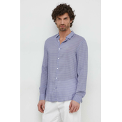 Košulja Armani Exchange za muškarce, boja: ljubicasta, regular, s klasicnim ovratnikom