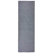 Vanjski tepih ravnog tkanja 80 x 250 cm plavi