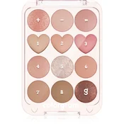 Colorgram Pin Point Eyeshadow Palette paleta senčil za oči za popoln videz odtenek 01 Peach+Coral 9.9 g