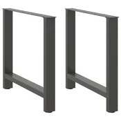 Noge za blagovaonski stol antracit boje 2 kom 80 x (72-73) cm celik