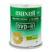 Maxell MAXELL DVD-R 4,7 GB 16X CAKE*100 275611.30.TW