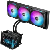 ASUS ROG Ryuo IV SLC 360 ARGB vodno hlajenje za procesor, trije 120mm ARGB ventilatorji, Aura Sync, črno - 90RC0151-B0EAY0
